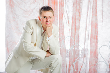 Bride and groom in wedding studio photo session © Iosif Yurlov