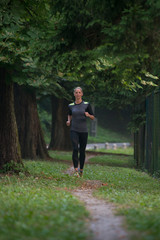 Fit Girl Fitness Athlete Model Exercising Outdoor