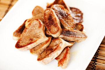 Fried veal tongue