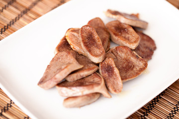 Fried veal tongue