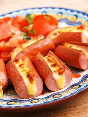 Sausage with cheese