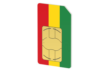 SIM card with flag of Bulgaria
