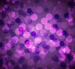 Purple Bokeh Blurry Lights Background
