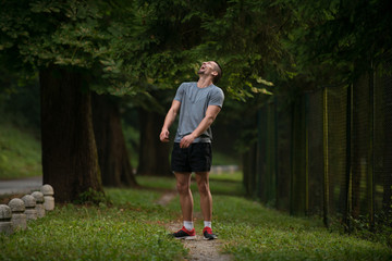 Young Man Laughing Outdoor