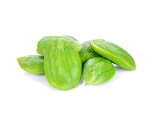 Fototapeta premium Parkia speciosa seeds or bitter bean on white background