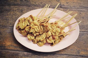 Grilled pork with curry sauce