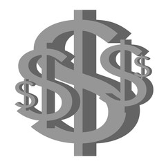 US Dollar Rosette No. 2. Design for logo, illustration, bag, ads, etc.