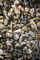 Ocean stones, sand background