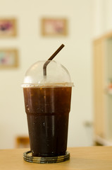 Ice coffee in the coffee shop