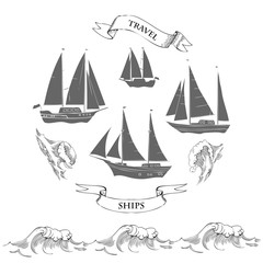 Background with waves