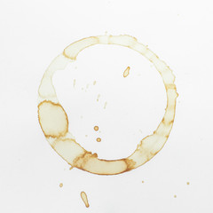 coffee cup stain on paper