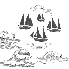 Background with waves