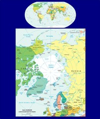 World Arctic Region political divisions