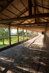 Covered gallery on ancient fortress