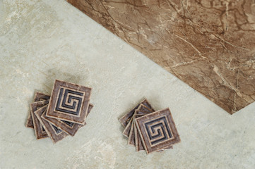 Ceramic tile on the floor