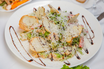 salad on the plate