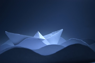 Paper Boat on waves