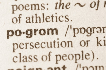 Dictionary definition of word pogrom