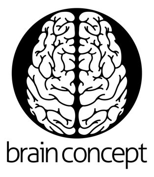 Human brain circle concept