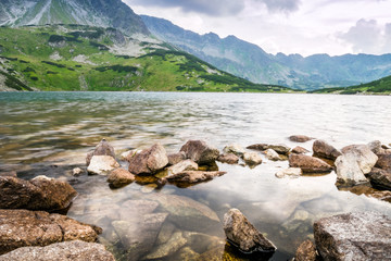 Fototapeta na wymiar Clean lake in the mountains