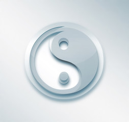 yin yang  light background