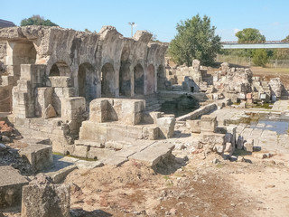 Roman Baths ruins in Fordongianus