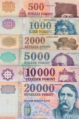 Hungarian Forint banknotes - business, financial  background