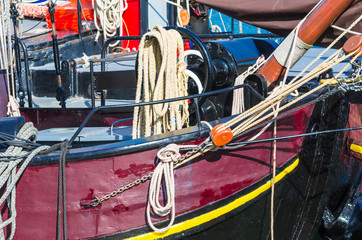 Deck of a wooden sailing ship