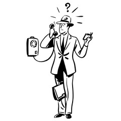 talking phone business concept