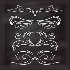 Vector calligraphic design elements.