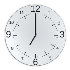 Anologe klok - klokslag zeven uur