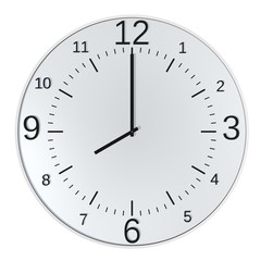 Anologe klok - klokslag acht uur