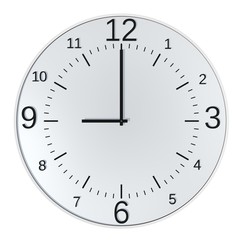 Anologe klok - klokslag negen uur