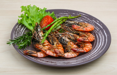 Grilled prawns