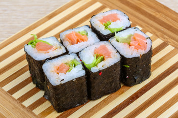 Roll with salmon