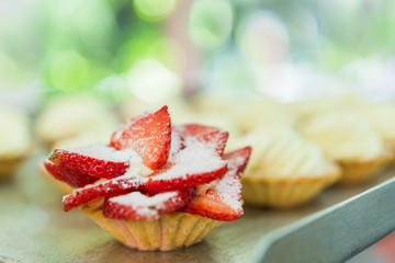 Strawberry Pie Tart Closeup