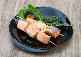 Salmon skewer