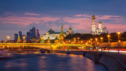 Obraz premium Moscow Kremlin in evening illumination