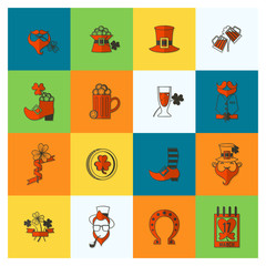 Saint Patricks Day Icon Set