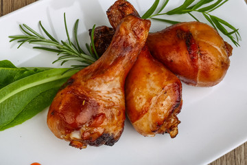 Roasted chicken legs