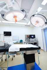 equipment and medical devices in modern operating room