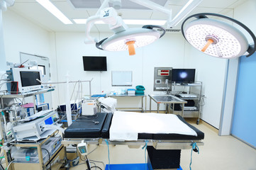 equipment and medical devices in modern operating room