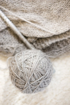 Close-up of ball of yarn