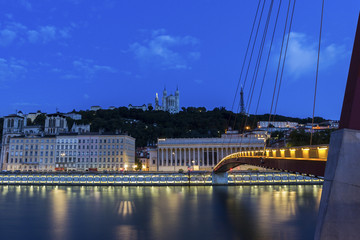 Lyon by Saone River in France