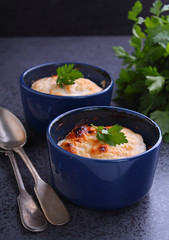 Chicken casserole with cream and cheese