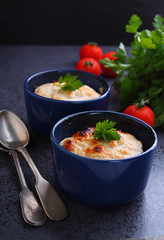 Chicken casserole with cream and cheese