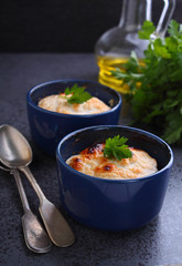 Chicken casserole with cream and cheese