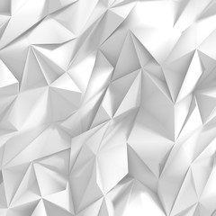 Abstract White Crumpled Paper Pattern Background