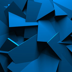 Blue Abstract Chaotic Design Wall Background © VERSUSstudio