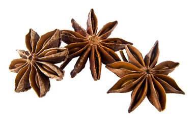 Star anise spice fruits and seeds